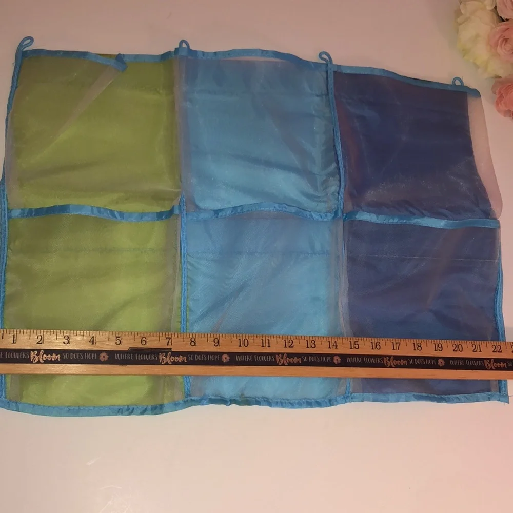 Ikea Kusiner 6 Pocket Wall Storage Organizer Blue & Green Kids wall Storage